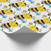 Happy Birthday Geschenk Wrapping Papier Hummel Geschenkpapier (Ecke)