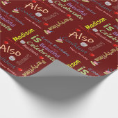 Happy Birthday Geschenk Wrapping Papier Madison Geschenkpapier (Ecke)