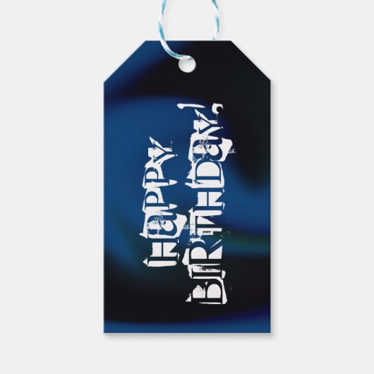 Happy Birthday Geschenkanhänger (Vorderseite)