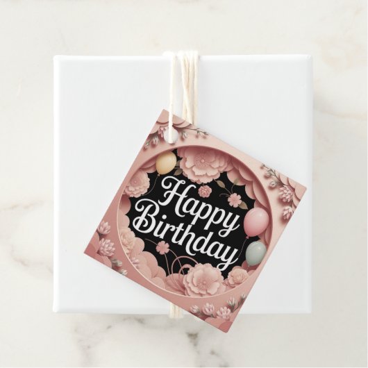 Happy Birthday Geschenkanhänger (Beispiel)