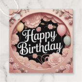 Happy Birthday Geschenkanhänger (Vorderseite)