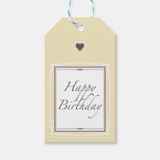 Happy Birthday Geschenkanhänger (Vorderseite)