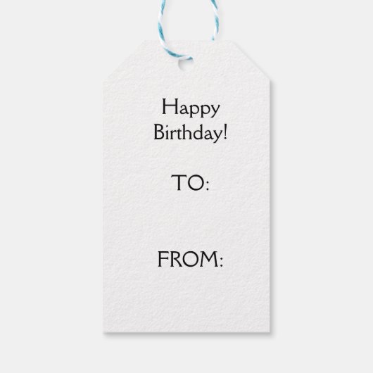 Happy Birthday Geschenkanhänger (Rückseite)