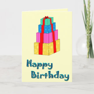 Happy Birthday Geschenkboxen Tower Karte