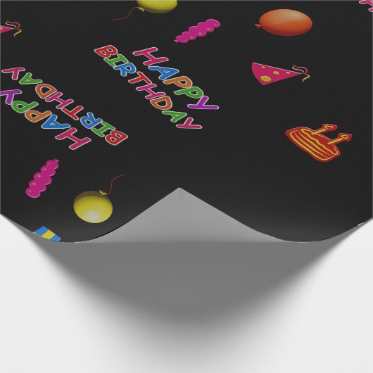 Happy Birthday Geschenkpapier (Ecke)