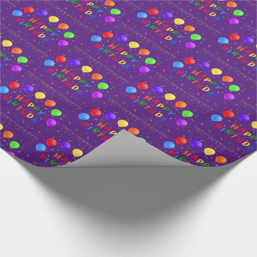 Happy Birthday Geschenkpapier (Ecke)