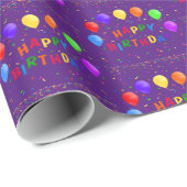Happy Birthday Geschenkpapier (Rolleneckpunkt)
