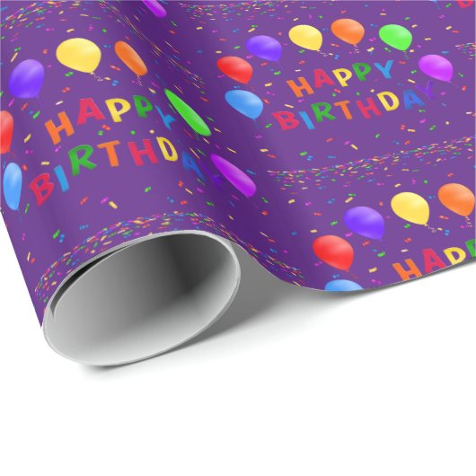 Happy Birthday Geschenkpapier (Rolleneckpunkt)