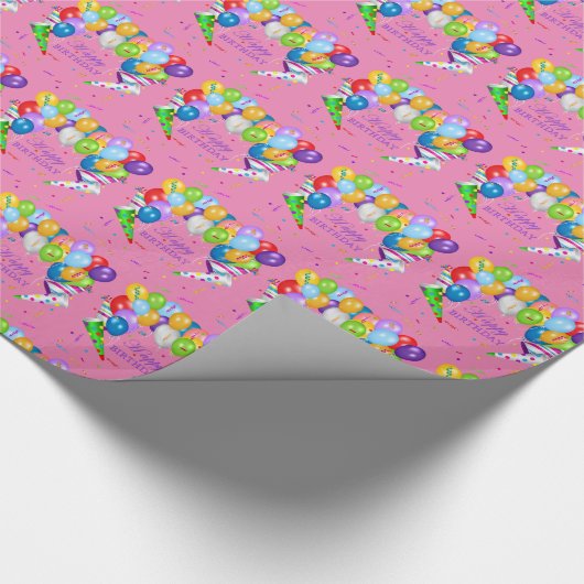 Happy Birthday Geschenkpapier (Ecke)