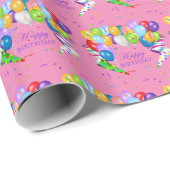 Happy Birthday Geschenkpapier (Rolleneckpunkt)