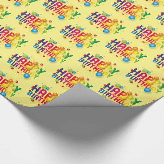 Happy Birthday Geschenkpapier (Ecke)