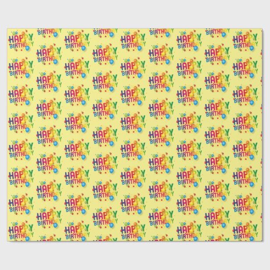 Happy Birthday Geschenkpapier (Flach)