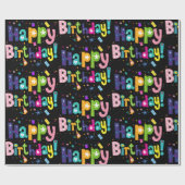 Happy Birthday Geschenkpapier (Flach)