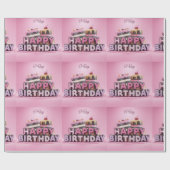 Happy Birthday Geschenkpapier (Flach)