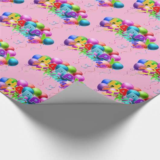 Happy Birthday Geschenkpapier (Ecke)