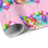 Happy Birthday Geschenkpapier (Rolleneckpunkt)
