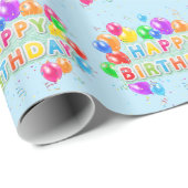 Happy Birthday Geschenkpapier (Rolleneckpunkt)