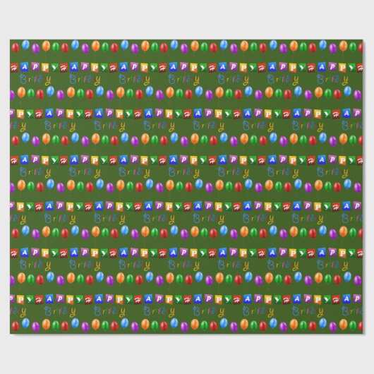 Happy Birthday Geschenkpapier (Flach)