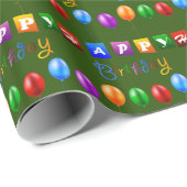 Happy Birthday Geschenkpapier (Rolleneckpunkt)