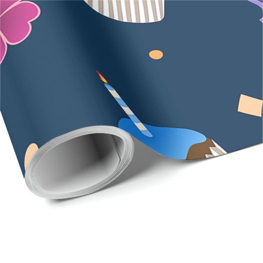 Happy Birthday Geschenkpapier (Rolleneckpunkt)