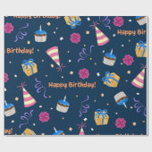 Happy Birthday Geschenkpapier (Flach)