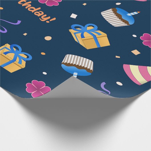 Happy Birthday Geschenkpapier (Ecke)