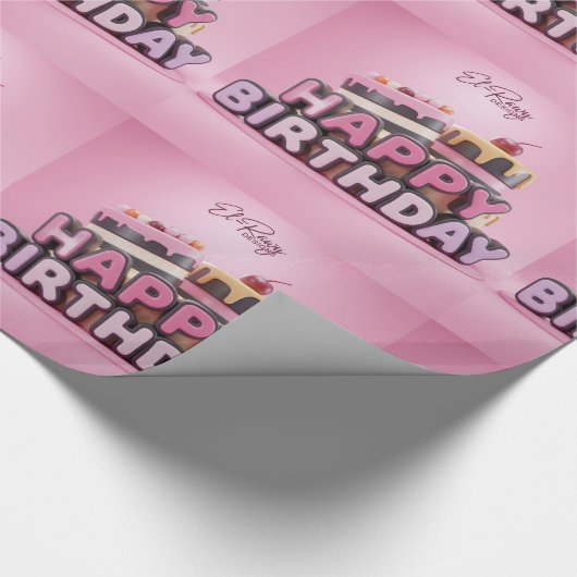 Happy Birthday Geschenkpapier (Ecke)