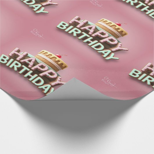 Happy Birthday Geschenkpapier (Ecke)