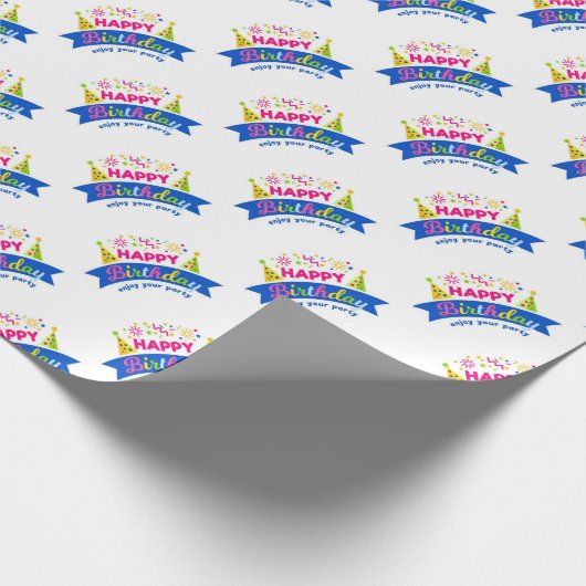 Happy Birthday Geschenkpapier (Ecke)