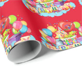 Happy Birthday Geschenkpapier (Rolleneckpunkt)