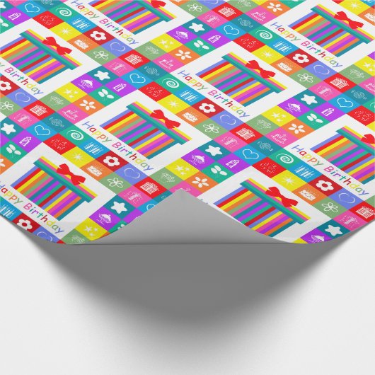 Happy Birthday Geschenkpapier (Ecke)