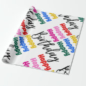 HAPPY BIRTHDAY GESCHENKPAPIER (Ungerollt)