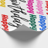 HAPPY BIRTHDAY GESCHENKPAPIER (Ecke)