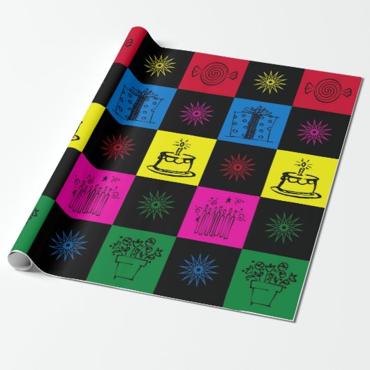 Happy Birthday Geschenkpapier (Ungerollt)