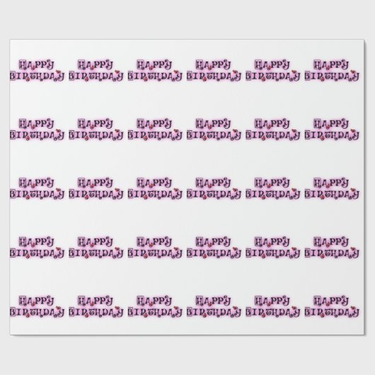 Happy Birthday Geschenkpapier (Flach)