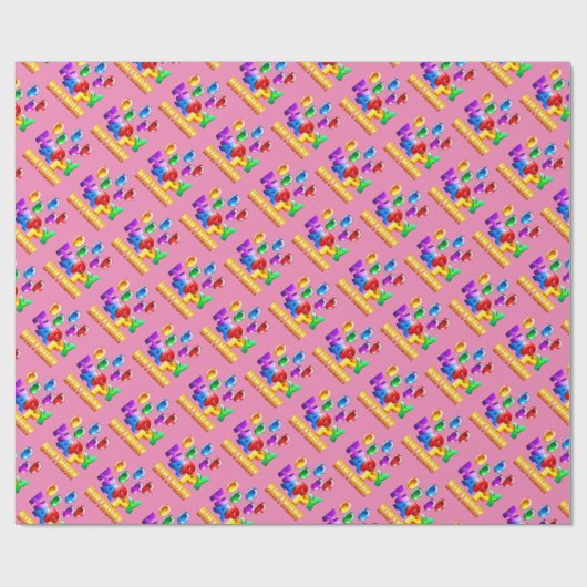 Happy Birthday Geschenkpapier (Flach)