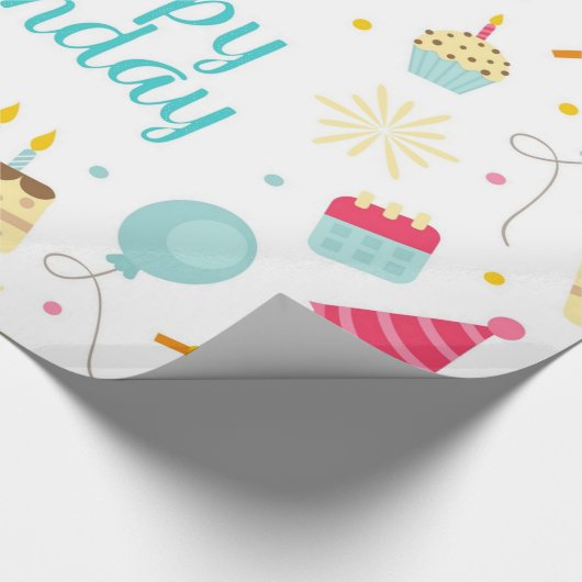 Happy Birthday Geschenkpapier (Ecke)