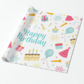 Happy Birthday Geschenkpapier (Ungerollt)