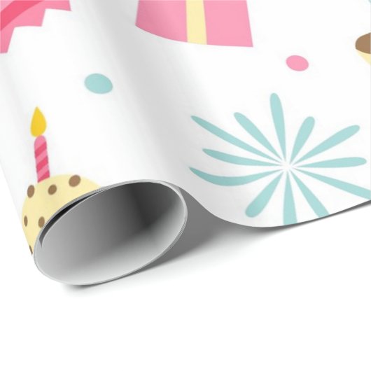 Happy Birthday Geschenkpapier (Rolleneckpunkt)