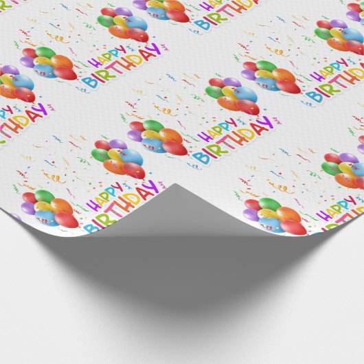 HAPPY BIRTHDAY GESCHENKPAPIER (Ecke)