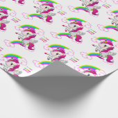 Happy Birthday Geschenkpapier Einhorn (Ecke)