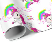 Happy Birthday Geschenkpapier Einhorn (Rolleneckpunkt)