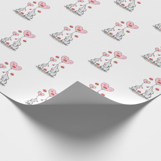 Happy Birthday Geschenkpapier Elefant (Ecke)