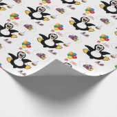 Happy Birthday Geschenkpapier Pinguin (Ecke)