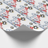 Happy Birthday Geschenkpapier Pinguin (Ecke)
