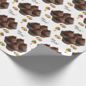 Happy Birthday Geschenkpapier Schokolade (Ecke)