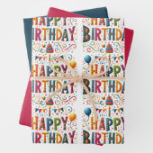 Happy Birthday Geschenkpapier Set (Beispiel)
