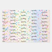 Happy Birthday Geschenkpapier Set (Vorderseite 3)