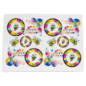 Happy Birthday Geschenktasche Bumblebee Große Geschenktüte (Vorderseite)