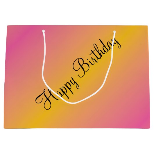 Happy Birthday Geschenktasche Große Geschenktüte (Vorderseite)